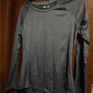 RBX Gray Fitted Long Sleeve athletic wicking shirt